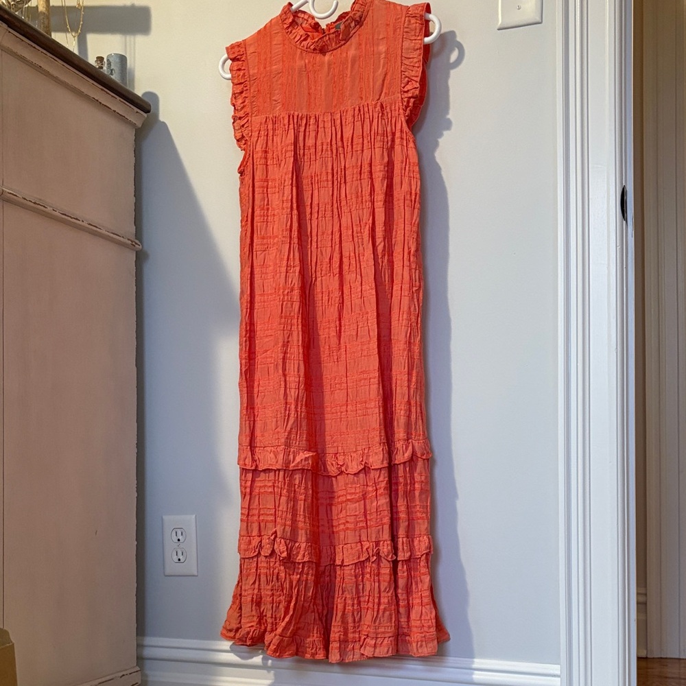 Sunday in Brooklyn Vibrant Orange Maxi Dress